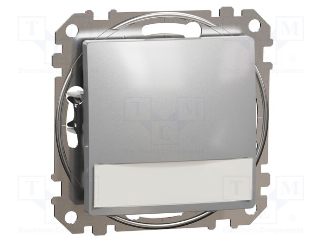Momentary switch; Poles: 1; 12VAC; IP20; aluminium; monostable