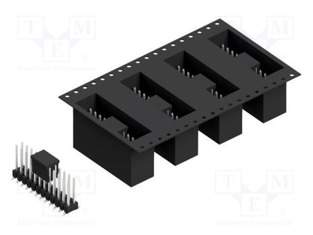 Connector: pin strips; pin header; male; PIN: 24; 2.54mm; SMT; 2x12