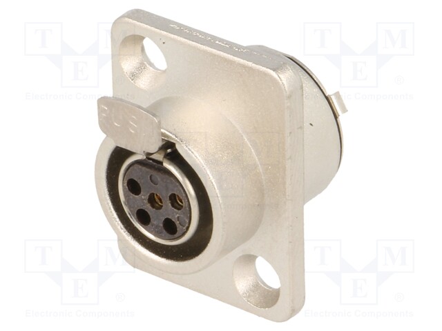 Socket; XLR mini; female; PIN: 5; soldering; 4A; 0.5mm2