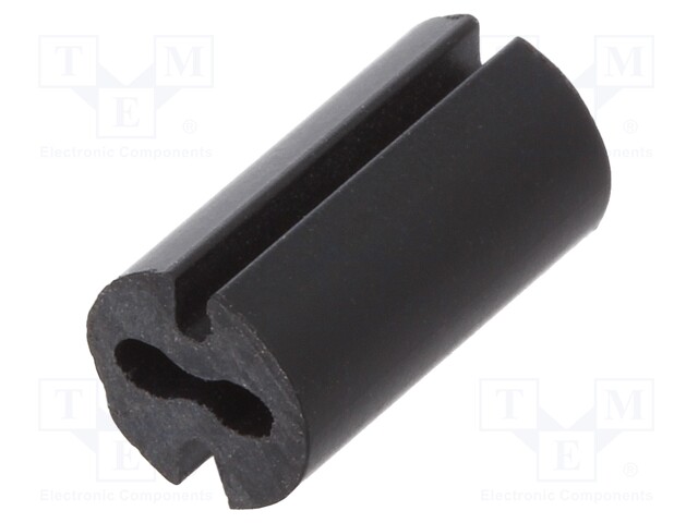 Spacer sleeve; LED; Øout: 4.8mm; ØLED: 3mm; L: 9mm; black; UL94V-0