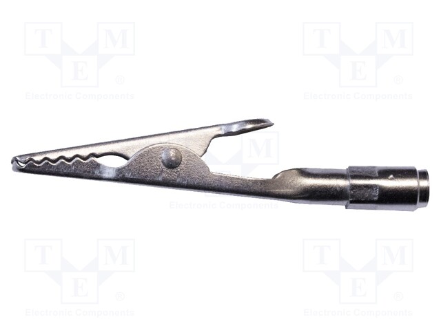 Crocodile clip; 10A; Grip capac: max.7.9mm; Overall len: 54.6mm