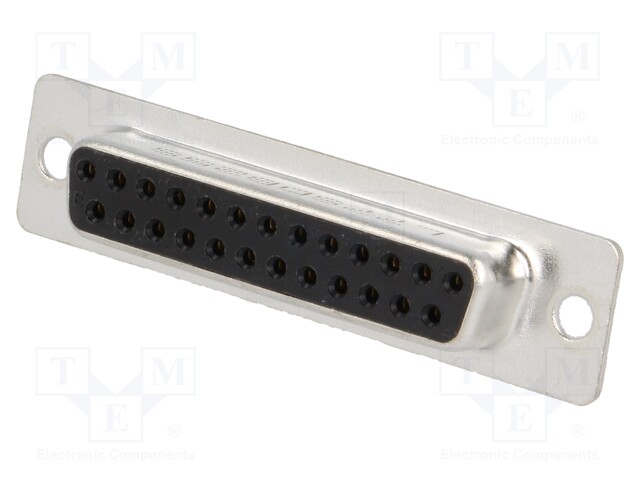 D-Sub; PIN: 25; plug; female; soldering; for cable; gold flash; 250V