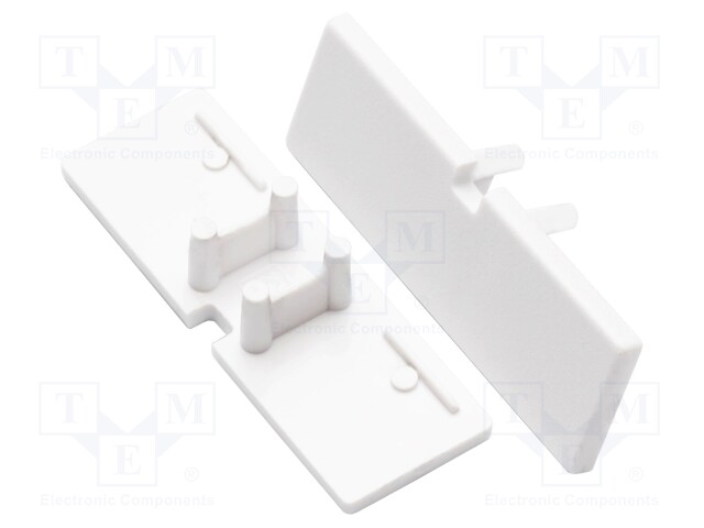 Cap for LED profiles; white; ABS; Application: BACK10