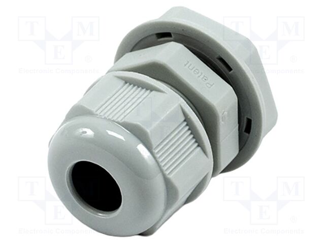 Cable gland; PG9; IP68; nylon; UL94V-2; grey