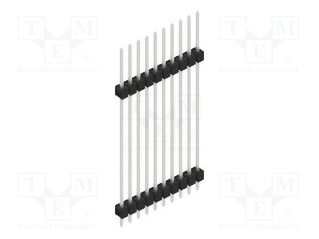 Connector: pin strips; pin header; male; PIN: 10; 2.54mm; THT; 1x10