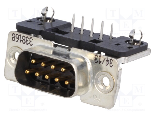 D-Sub; PIN: 9; socket; male; PCB snap-in,10,4mm standard; THT