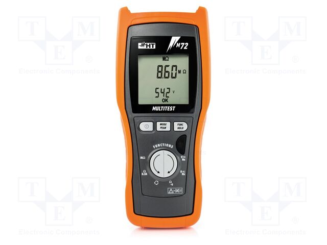 Meter: insulation resistance; LCD; VAC accuracy: ±(2%+2digit)