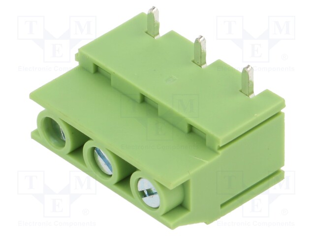 PCB terminal block; straight; 7.5mm; ways: 3; on PCBs; terminal