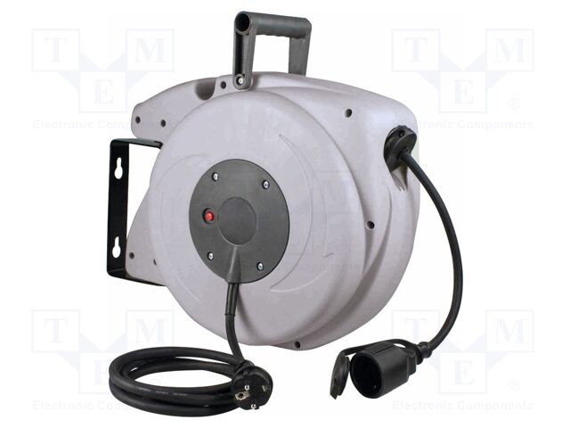 Extension lead; 3G1.5mm2; Sockets: 1; rubber; black; 11.5m; 16A