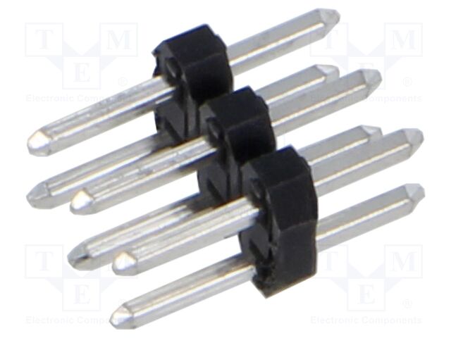 Connector: pin strips; pin header; male; PIN: 6; 2mm; THT; 2x3; 100V