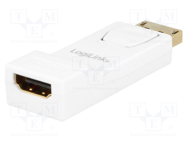 Adapter; DisplayPort plug,HDMI socket; Colour: white