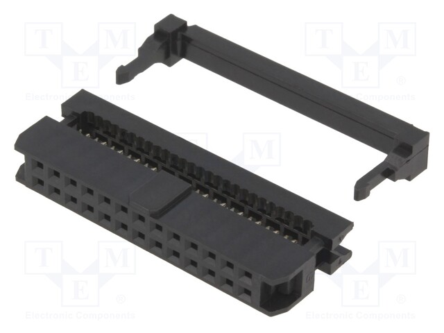 Plug; IDC; female; PIN: 26; IDC; for ribbon cable; 1mm; gold flash