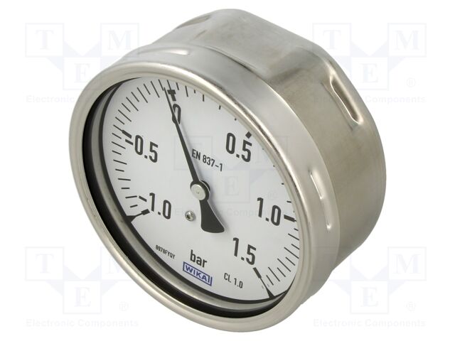 Manometer; -1÷1.5bar; Class: 1; 100mm; stainless steel; 212.20