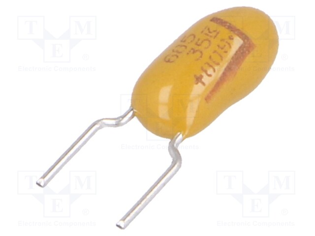 Capacitor: tantalum; 6.8uF; 35VDC; THT; ±10%; -55÷125°C; 5.08mm