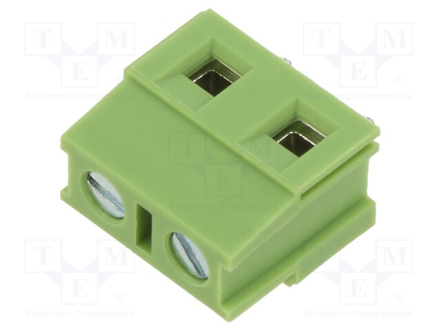 PCB terminal block; angled 90°; 7.5mm; ways: 2; on PCBs; terminal