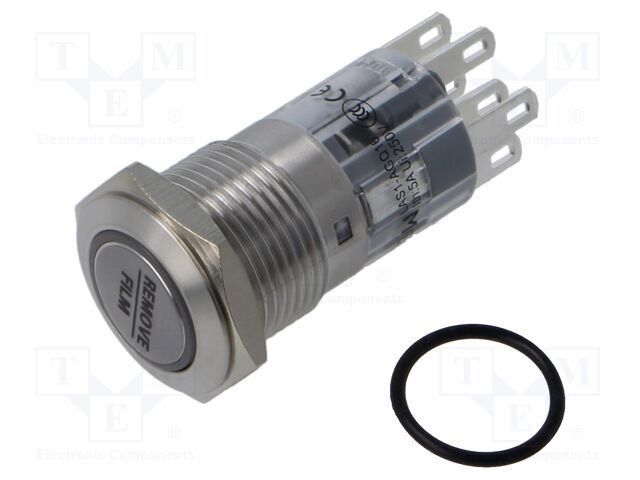 Switch: vandal resistant; Pos: 2; DPDT; 0.5A/220VAC; 1A/24VDC; IP65