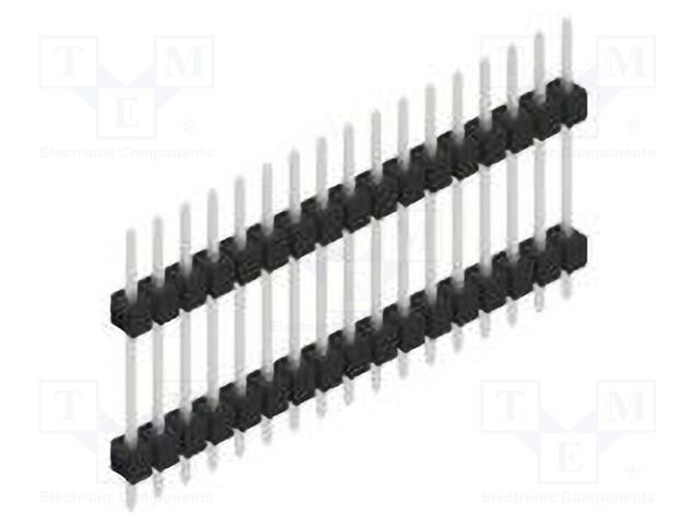 Connector: pin strips; pin header; male; PIN: 17; 2.54mm; THT; 1x17