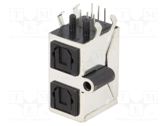 Connector: optical (Toslink); with cover; screw; angled 90°; THT
