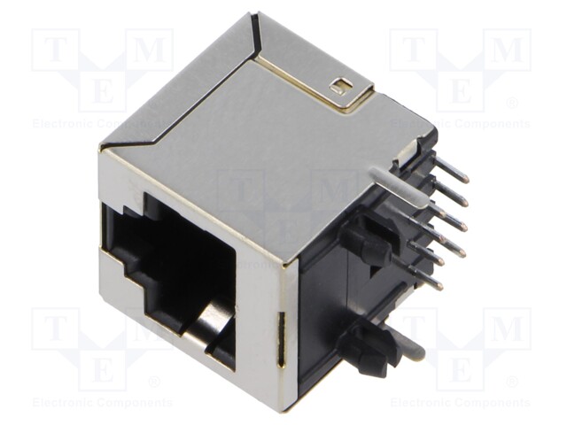 Connector: RJ45; socket; PIN: 8; Cat: 6; shielded; Layout: 8p8c; THT
