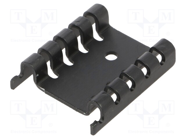 Heatsink: moulded; TO220; black; L: 7.2mm; W: 27mm; H: 29mm; 20K/W