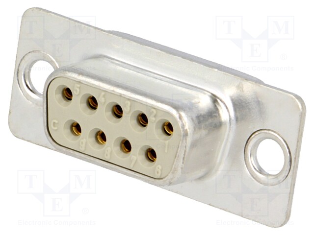 D-Sub; PIN: 9; plug; female; turned contacts; soldering