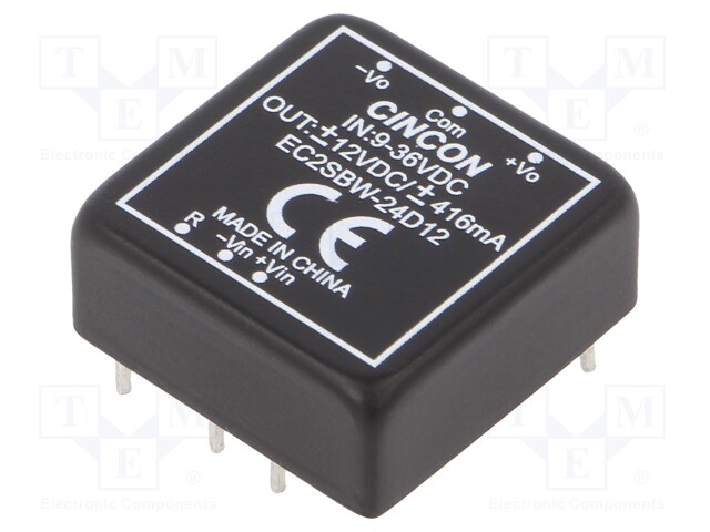 Converter: DC/DC; 10W; Uin: 9÷36V; Uout: 12VDC; Uout2: -12VDC; 18g