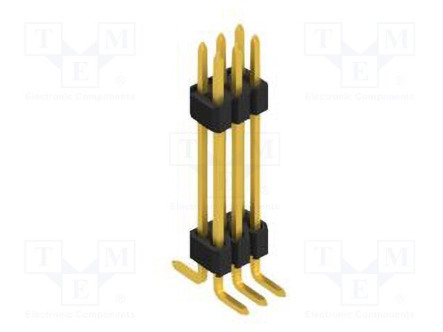 Connector: pin strips; pin header; male; PIN: 6; 1.27mm; SMT; 2x3
