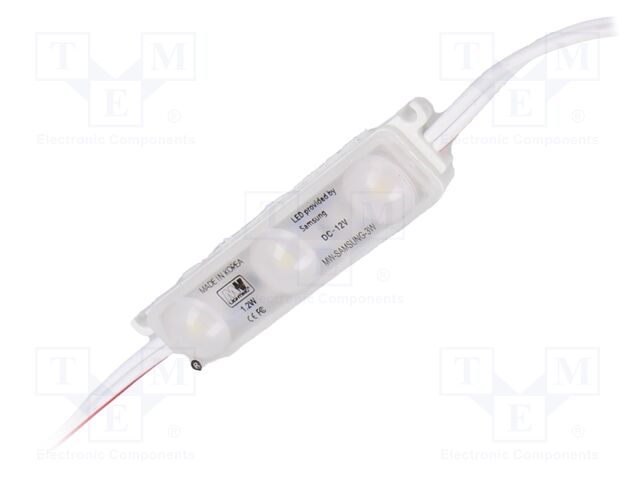 LED; white cold; 6000-8000K; 120lm; 165°; No.of diodes: 3; 98mA; 12V
