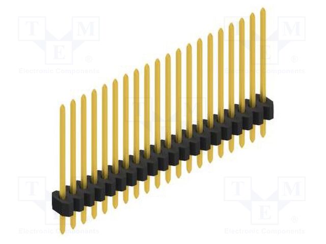 Connector: pin strips; pin header; male; PIN: 20; 1.27mm; THT; 1x20