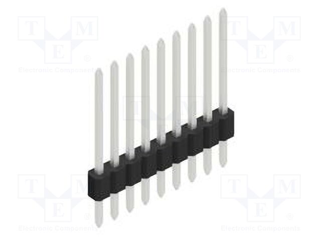 Connector: pin strips; pin header; male; PIN: 9; 1.27mm; THT; 1x9