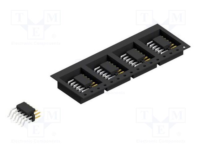 Connector: pin strips; pin header; male; PIN: 12; 2mm; SMT; 2x6; 100V