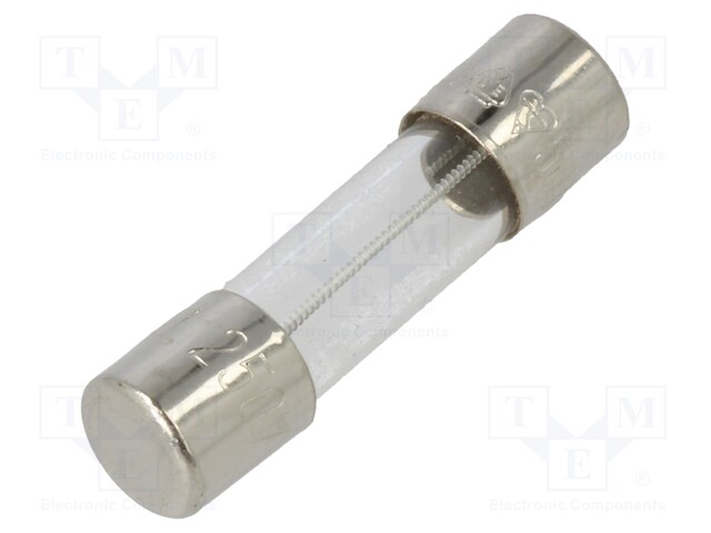 Fuse: fuse; 500mA; 250VAC; glass; 20x5.2mm; brass; bulk