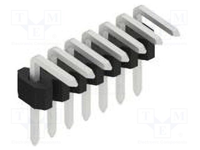 Connector: pin strips; pin header; male; PIN: 7; 1.27mm; THT; 1x7