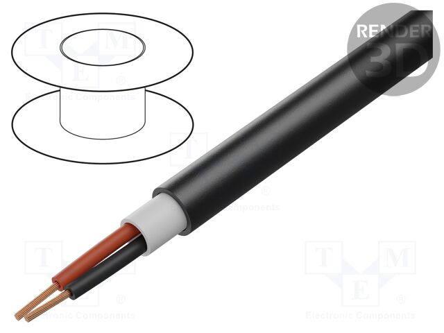 Wire: loudspeaker cable; BiTsound®; 2x2.5mm2; stranded; Cu; black