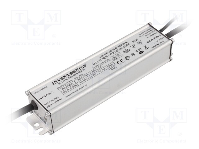 Power supply: switched-mode; LED; 52W; 19÷37V; 1400mA; 90÷305VAC