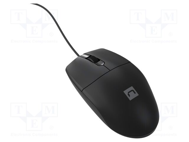 Optical mouse; black; USB A; wired; Features: PnP; 1.8m
