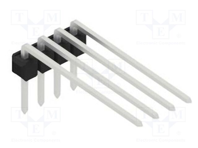Connector: pin strips; pin header; male; PIN: 4; 2.54mm; THT; 1x4