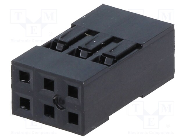 Plug; pin strips; NSR/NDR; female; PIN: 6; w/o contacts; 2.54mm