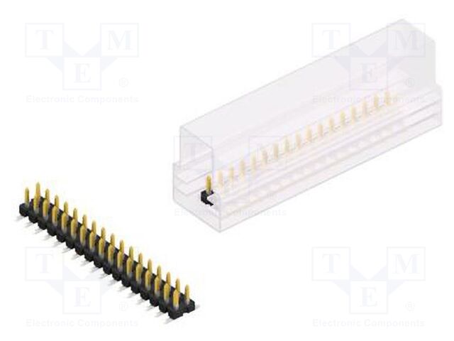 Connector: pin strips; pin header; male; PIN: 34; 2.54mm; SMT; 2x17
