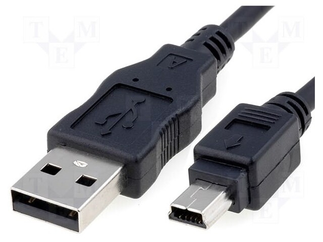 Cable; USB 2.0; USB A plug,USB B mini plug; 1.8m; black; Canon