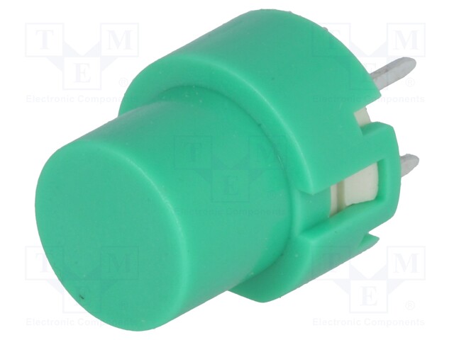 Switch: keypad; Pos: 2; SPST-NO; 0.01A/35VDC; green; Mounting: THT