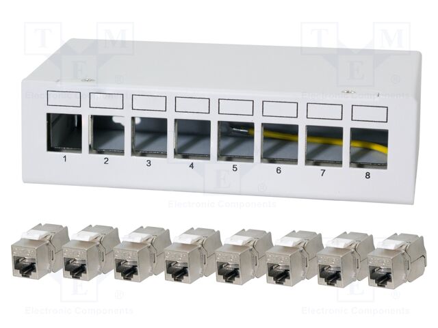 Connector: RJ45; patch panel