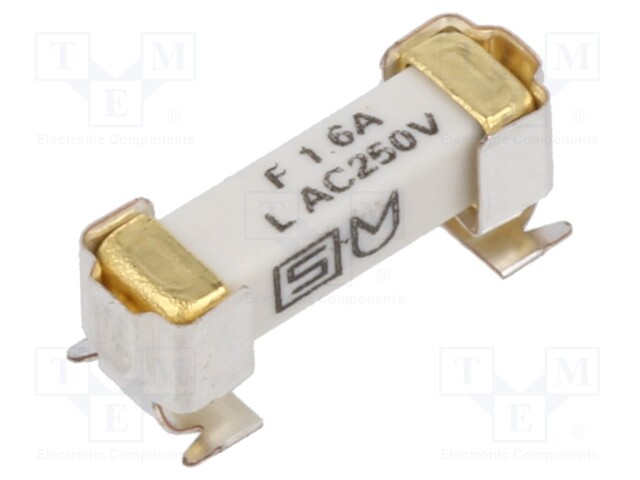 Fuse: fuse; time-lag; 1.6A; 250VAC; 125VDC; SMD; ceramic; 4.2x11.1mm
