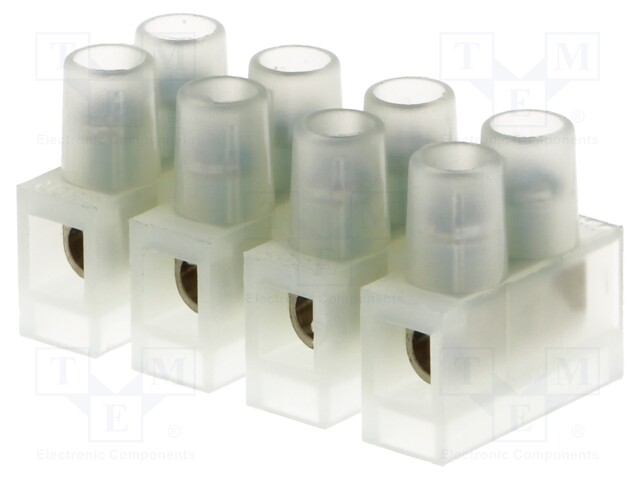 Terminal block; screw terminal; ways: 4; 2.5mm2; terminals: 8; 250V