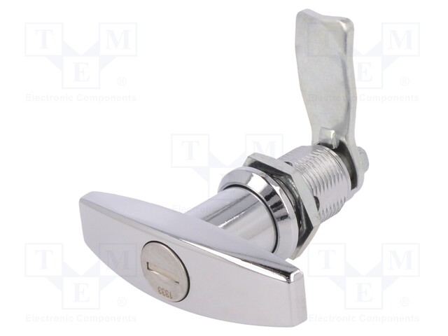 Lock; zinc and aluminium alloy; 30mm; chromium; Key code: 1333