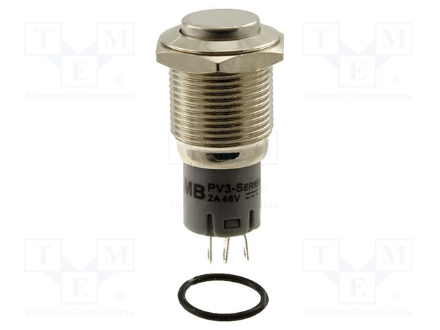 Switch: vandal resistant; Pos: 2; SPDT; 2A/48VDC; IP40; ON-(ON)