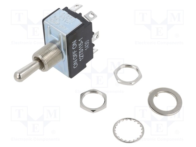 Switch: toggle; Pos: 3; DP3T; ON-OFF-ON; 20A/125VAC; -54÷71°C