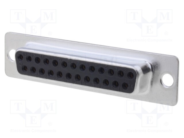 D-Sub; PIN: 25; socket; female; straight; THT; gold-plated