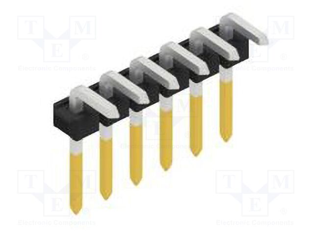 Connector: pin strips; pin header; male; PIN: 6; 2.54mm; THT; 1x6