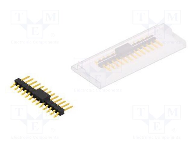 Connector: pin strips; pin header; male; PIN: 13; 2.54mm; SMT; 1x13